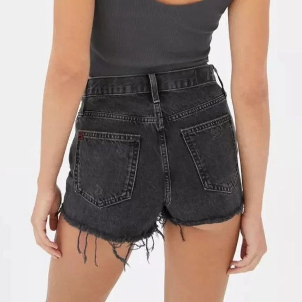 Urban Outfitters BDG Girlfriend High-Waisted Denim Jean Shorts in Black Size 27